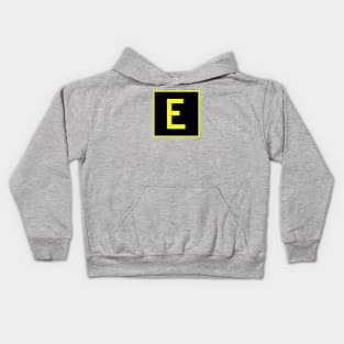 E - Echo - FAA taxiway sign, phonetic alphabet Kids Hoodie